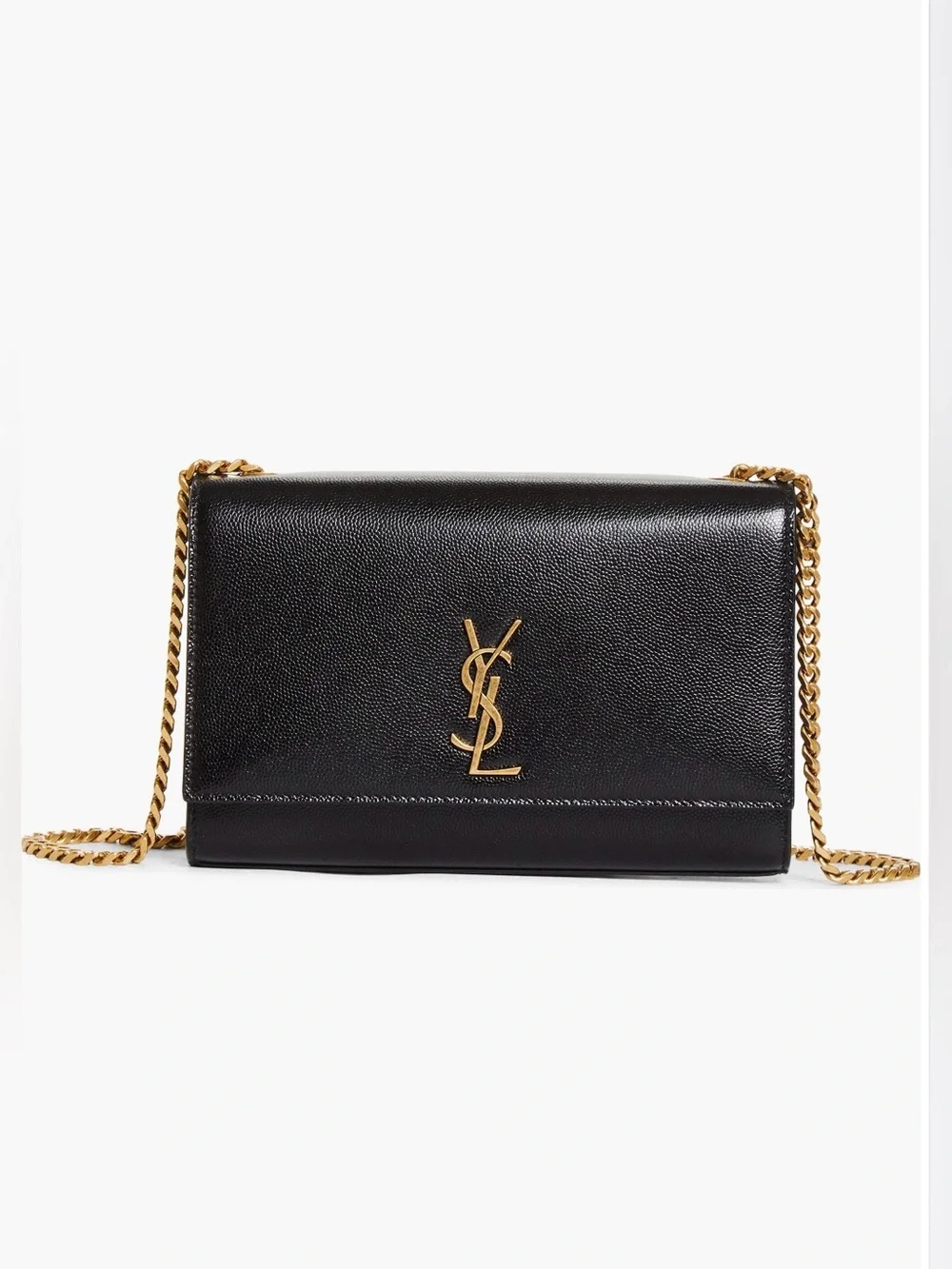 Saint Laurent Kate YSL Medium Leather Crossbody Bag in Black